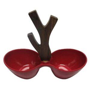 Red Antler Serving Set Christmas Holiday Appetizer Candy Dish Condiment